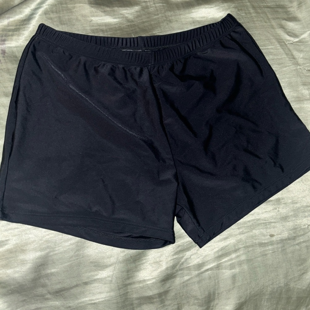 Black swim shorts